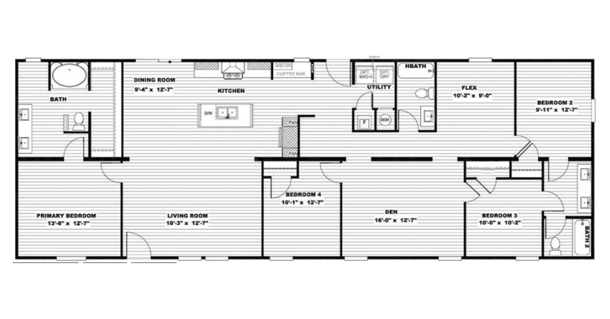 Clayton Snowcap 28 X 76 — Clayton Built The Snowcap manufactured home, photo 2